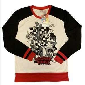 Looney Tunes Athletic Men’s Long Sleeve Graphic Design T-Shirt Size M